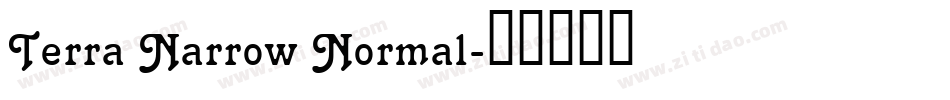 Terra Narrow Normal字体转换
